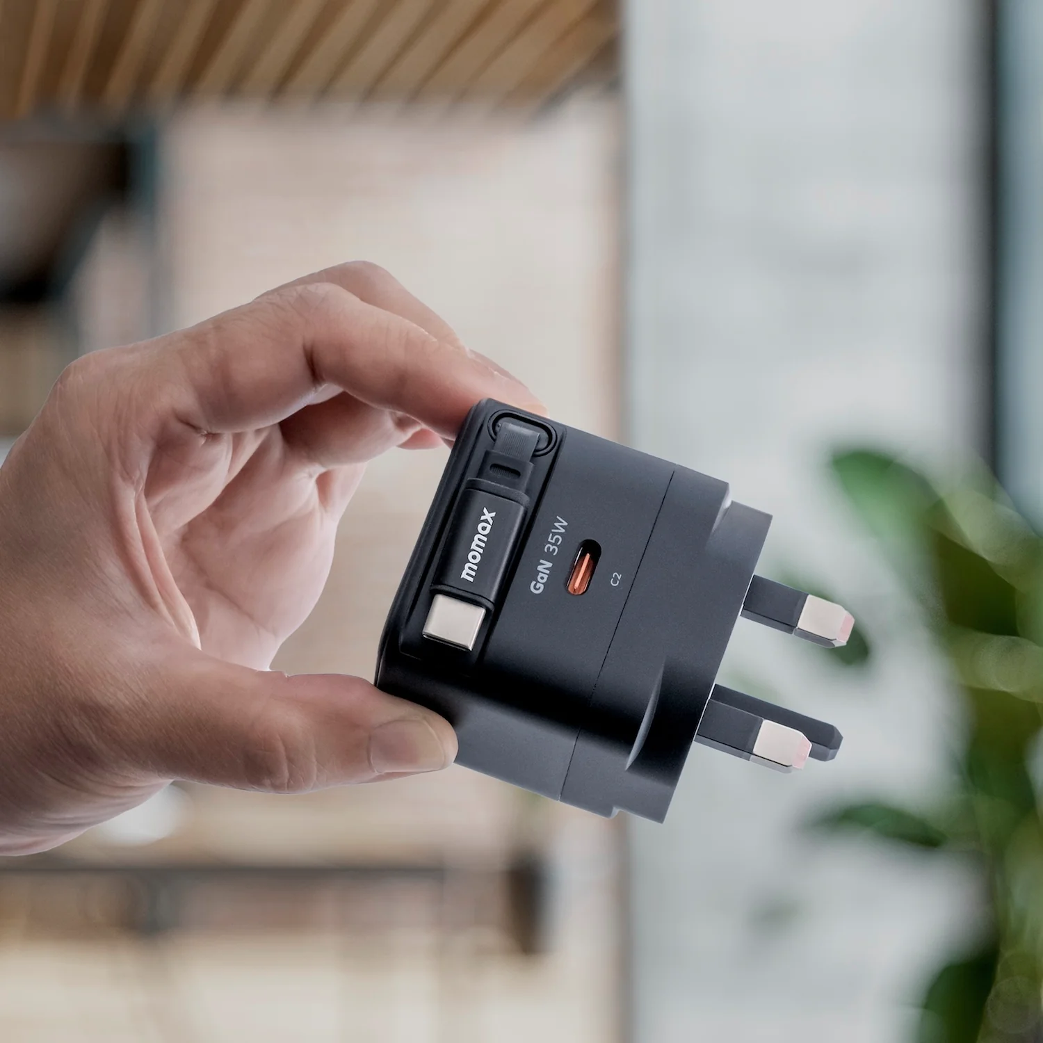 1-Charge+ 1-Port GaN Charger With Built-In USB-C Cable 35W - Image 14