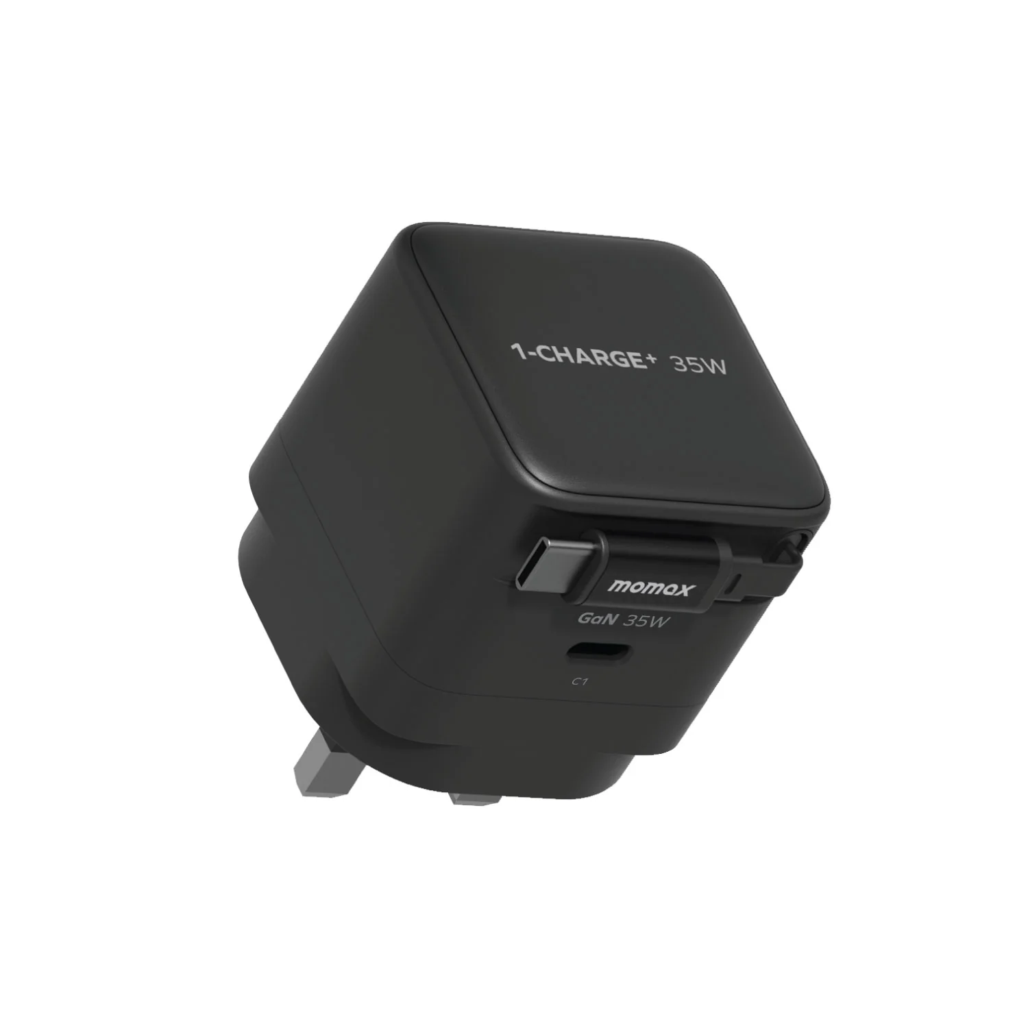 1-Charge+ 1-Port GaN Charger With Built-In USB-C Cable 35W - Image 6