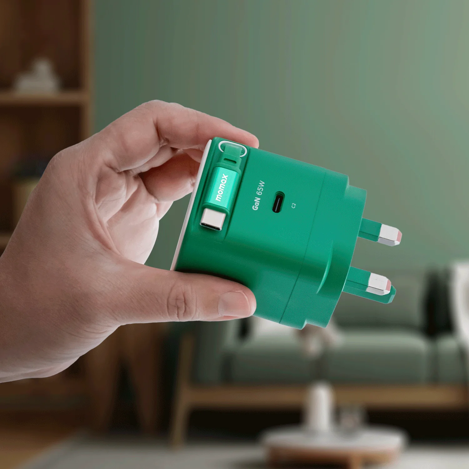 1-Charge+ 1-Port GaN Charger With Built-In USB-C Cable 65W - Image 14