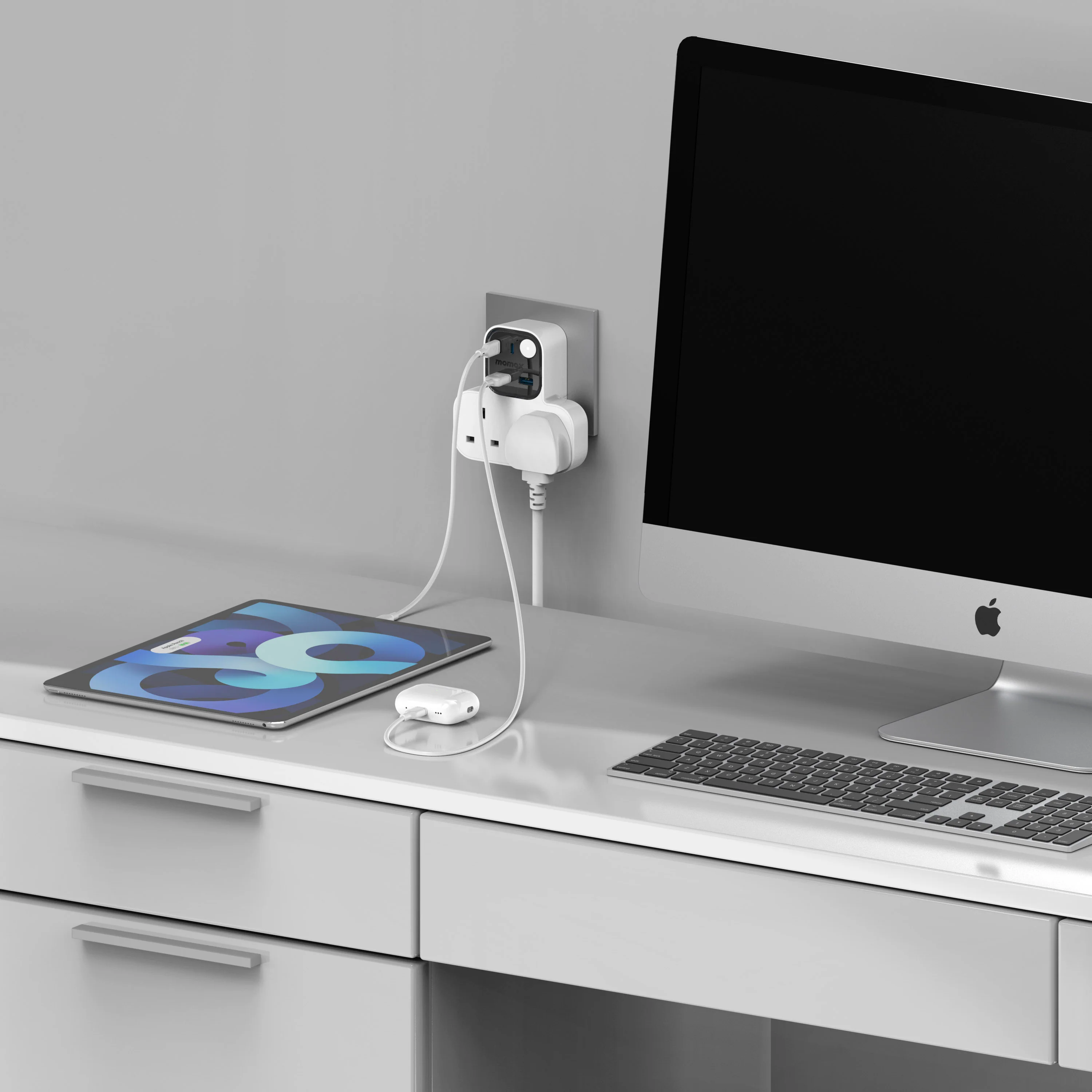 1-Charge Work Flow T-Shaped Extension Cord With 2 Sockets, 2 USB-A and 2 USB-C Ports - Image 9