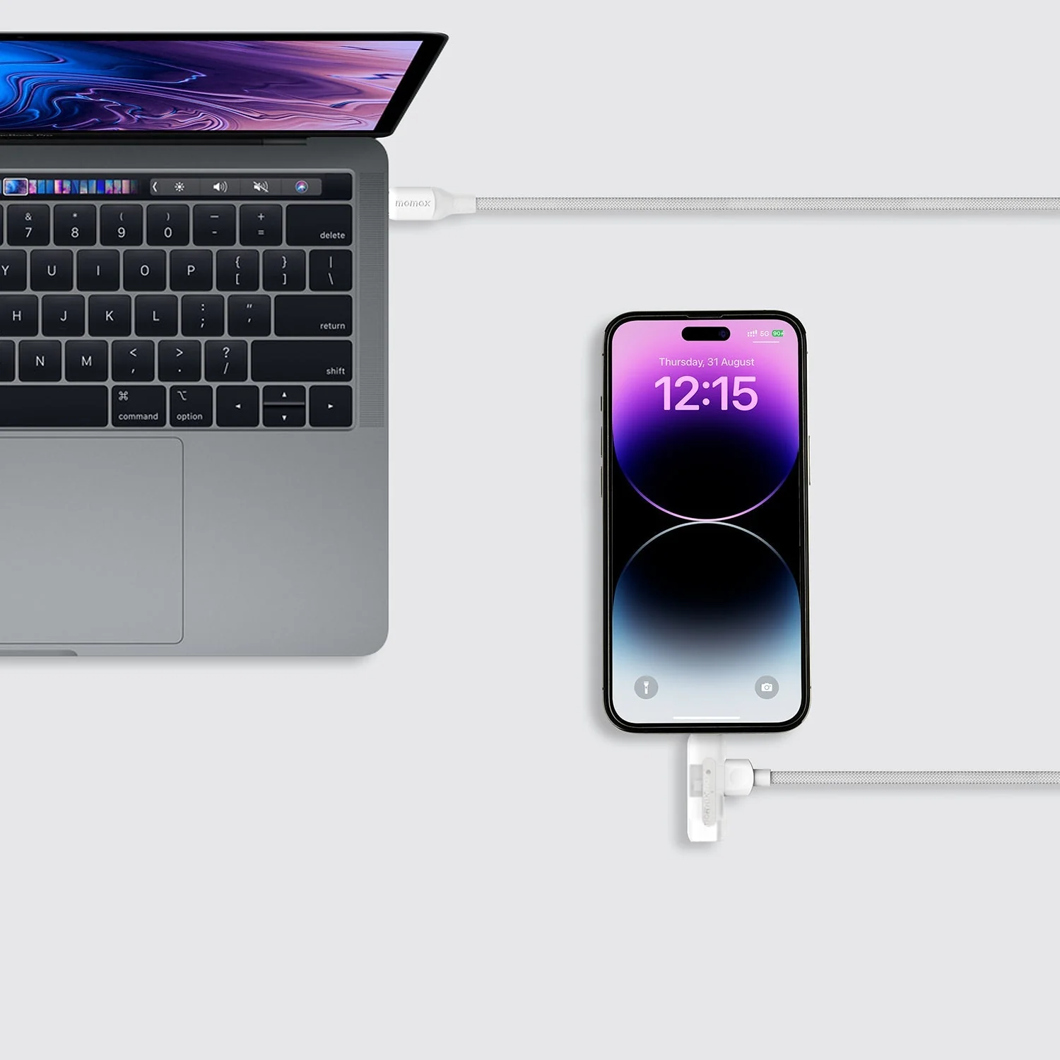 1-Link Flow Duo USB-C to USB-C & Lightning Braided Cable 60W 1.5m - Image 5