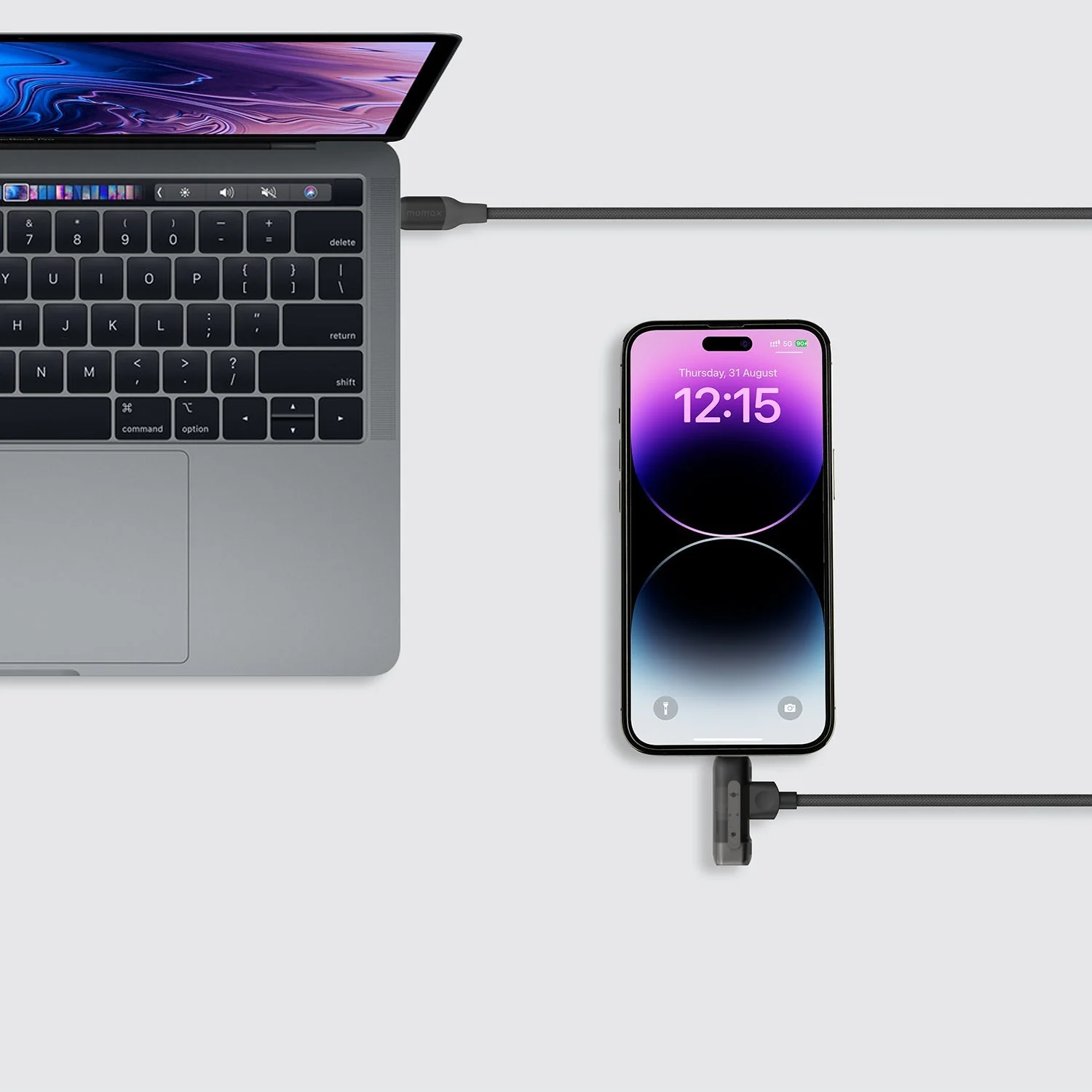 1-Link Flow Duo USB-C to USB-C & Lightning Braided Cable 60W 1.5m - Image 6