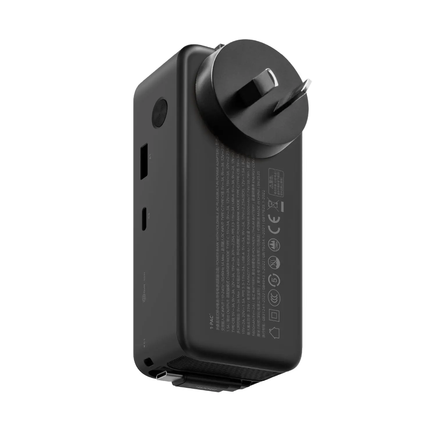 1-Pac⁺ 10000mAh 3in1 Hybrid GaN Battery Pack with Built-In Retractable Cable - Image 13