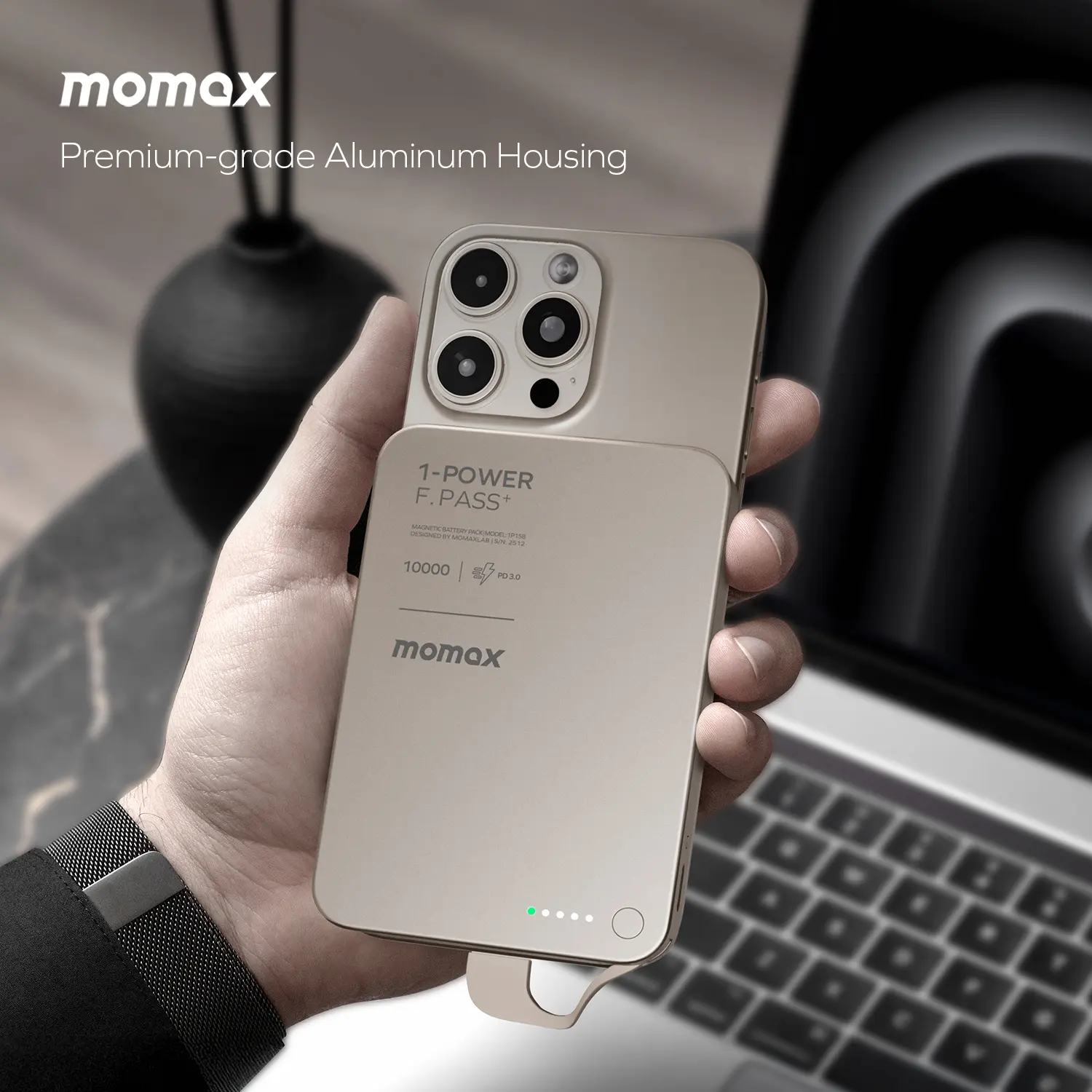 1-Power F.Pass⁺ 10000mAh Magnetic Battery Pack with Built-in Cable - Image 10
