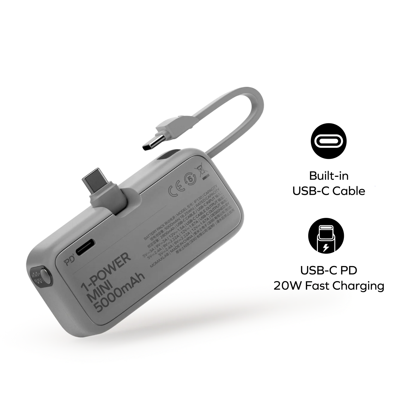 1-Power Mini 3-in-1 Power Bank 5000mAh - Image 19