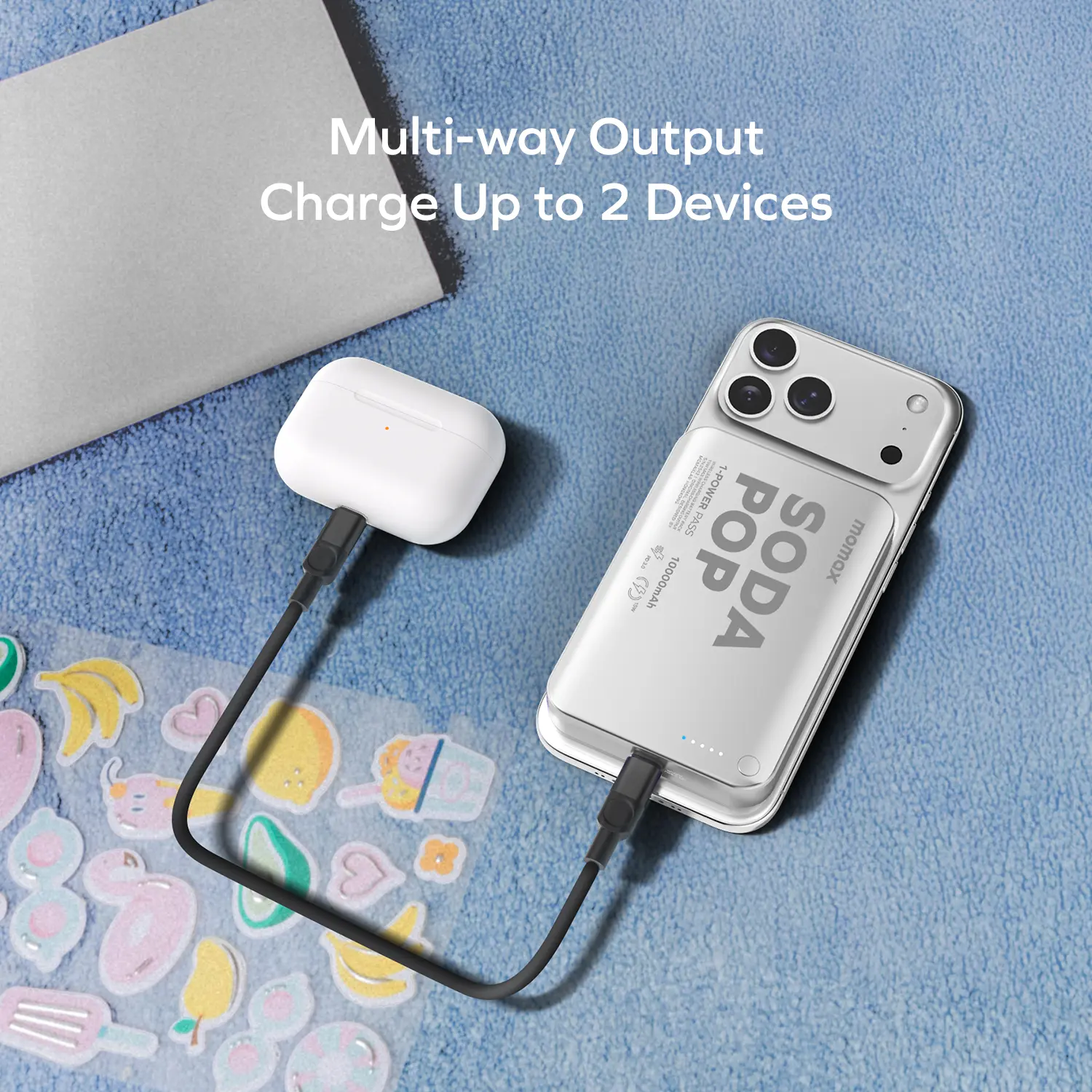 1-Power Pass 10000mAh Magnetic Wireless Battery Pack - Image 8