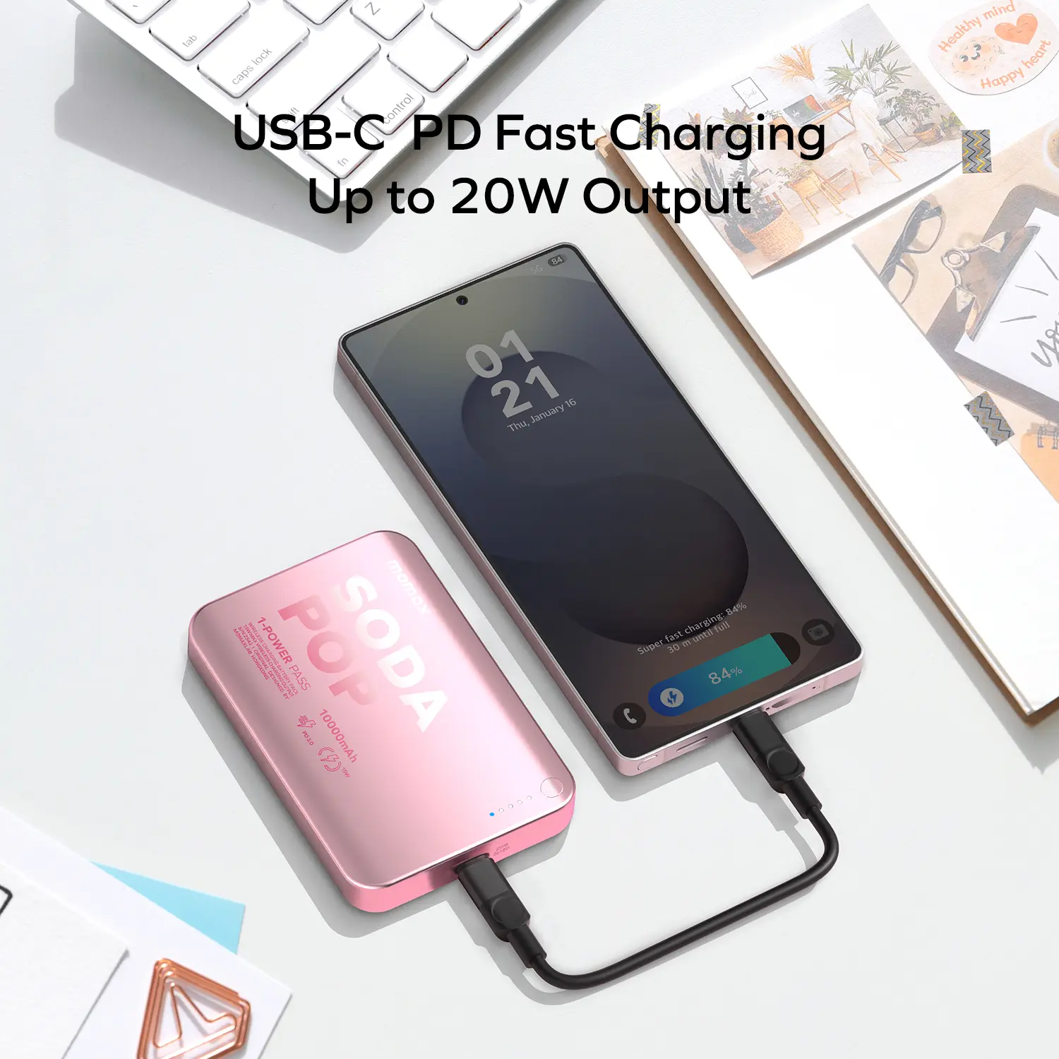 1-Power Pass 10000mAh Magnetic Wireless Battery Pack - Image 9