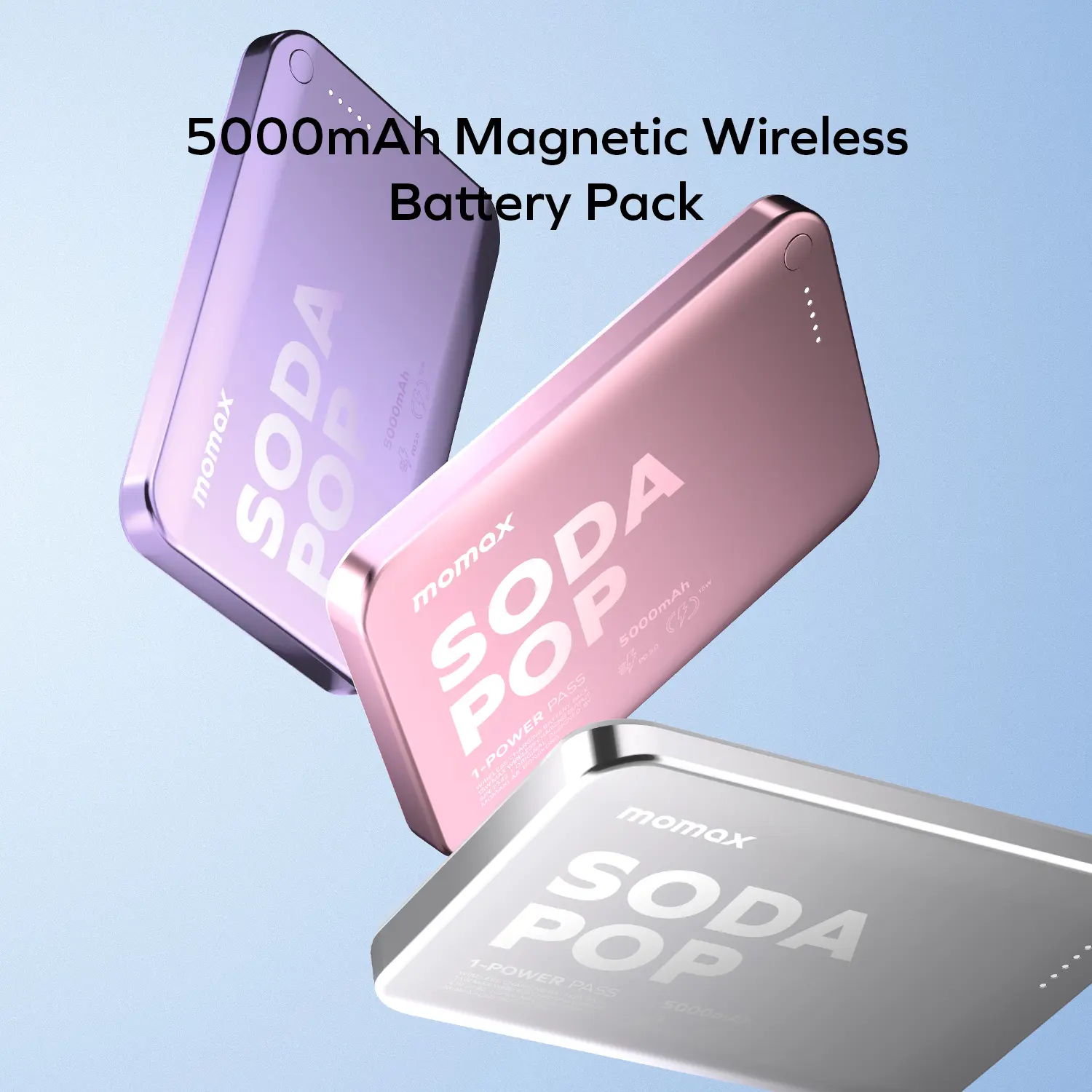 1-Power Pass 5000mAh Magnetic Wireless Charging Battery Pack - Image 13