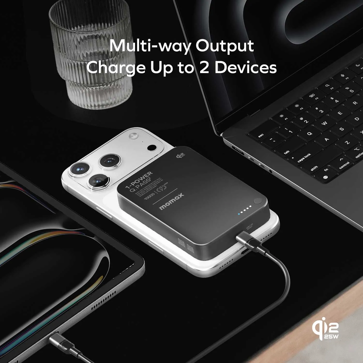 1-Power Q.Pass² 10000mAh Qi2 25W Magnetic Wireless Battery Pack - Image 11