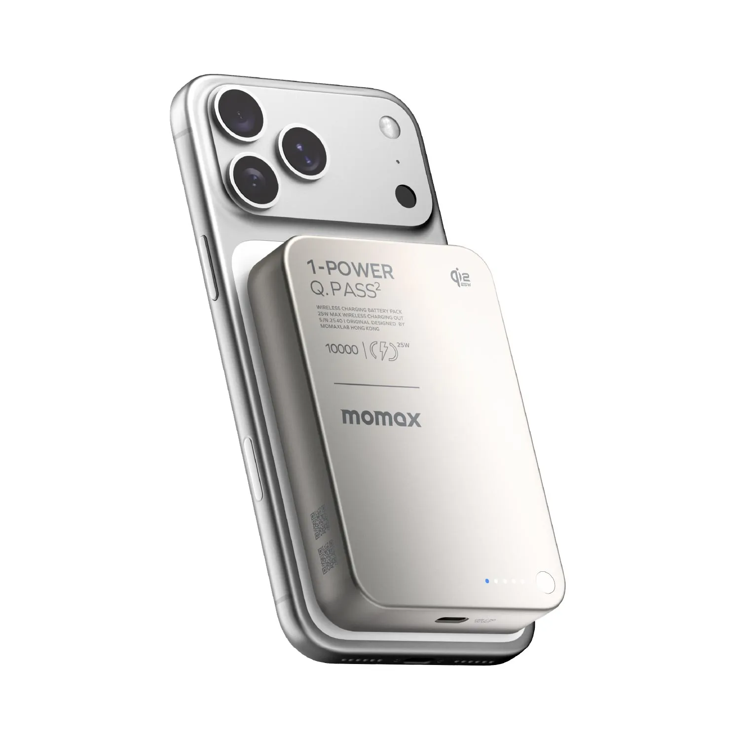 1-Power Q.Pass² 10000mAh Qi2 25W Magnetic Wireless Battery Pack - Image 20