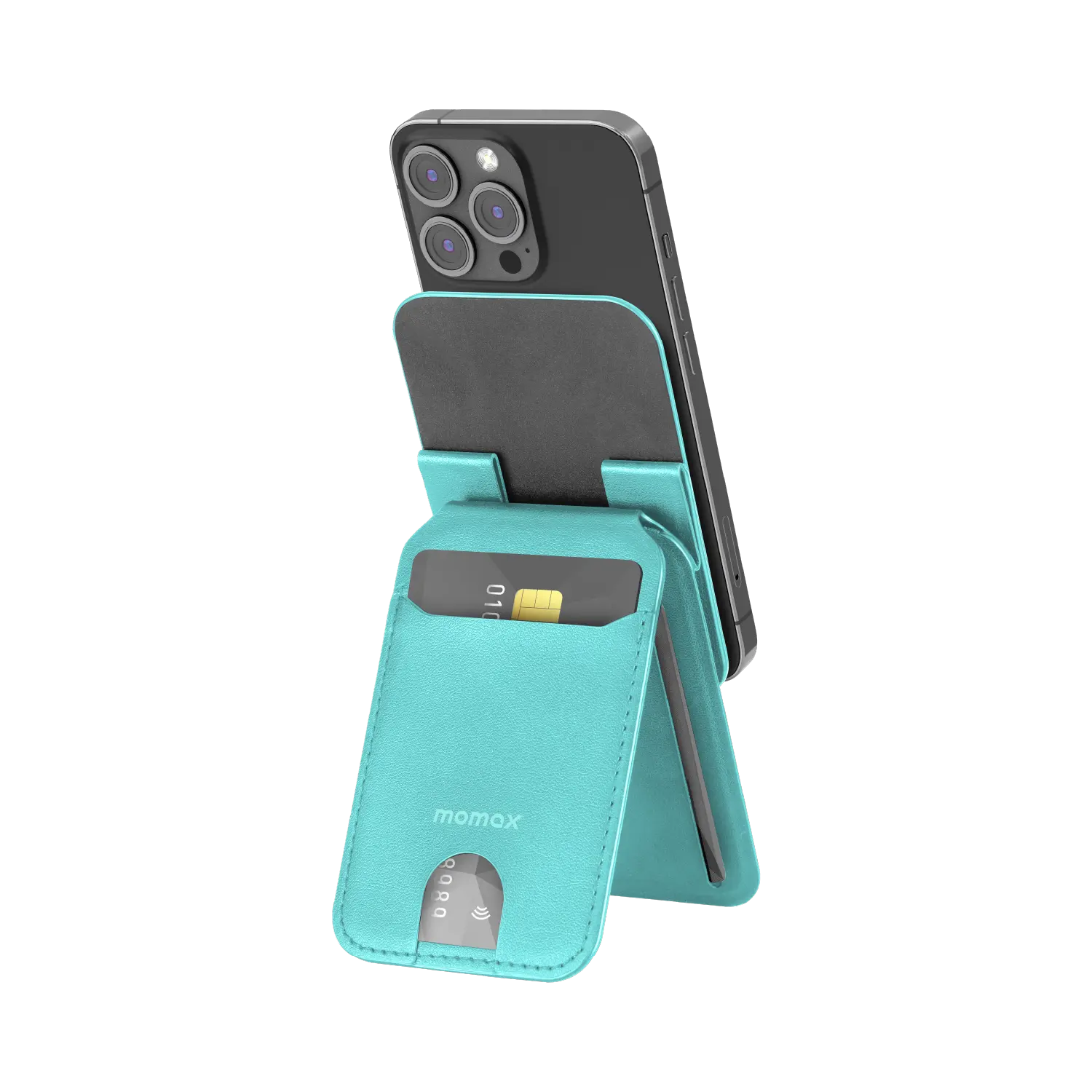 1-Wallet Magnetic Card Holder with Adjustable Stand - Image 5