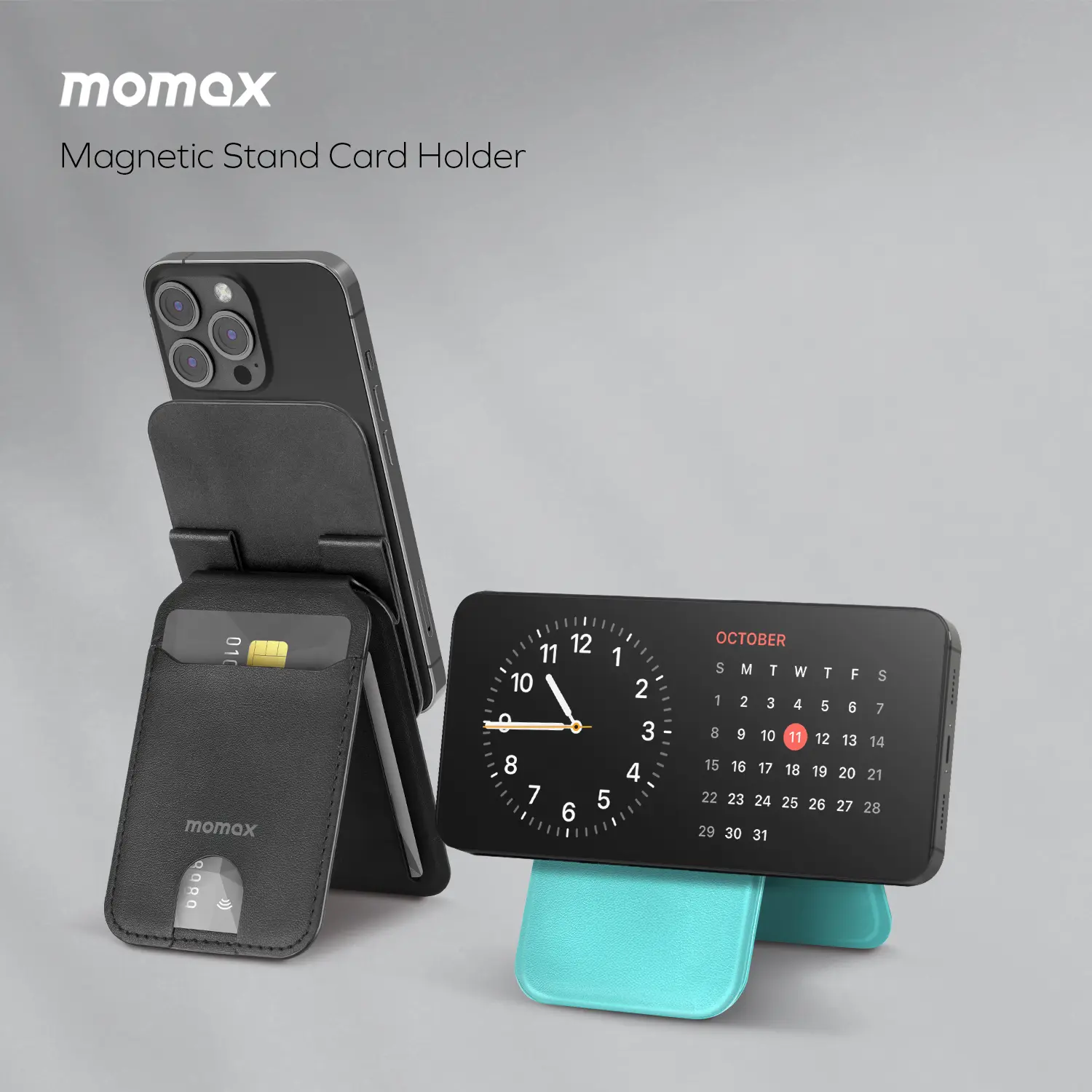 1-Wallet Magnetic Card Holder with Adjustable Stand - Image 8