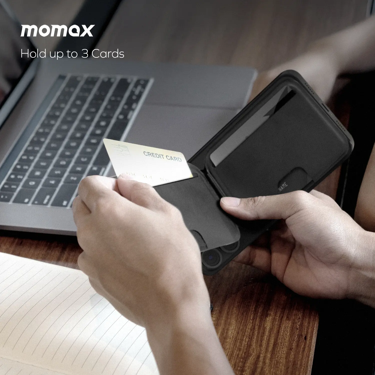 1-Wallet Magnetic Card Holder with Adjustable Stand - Image 9