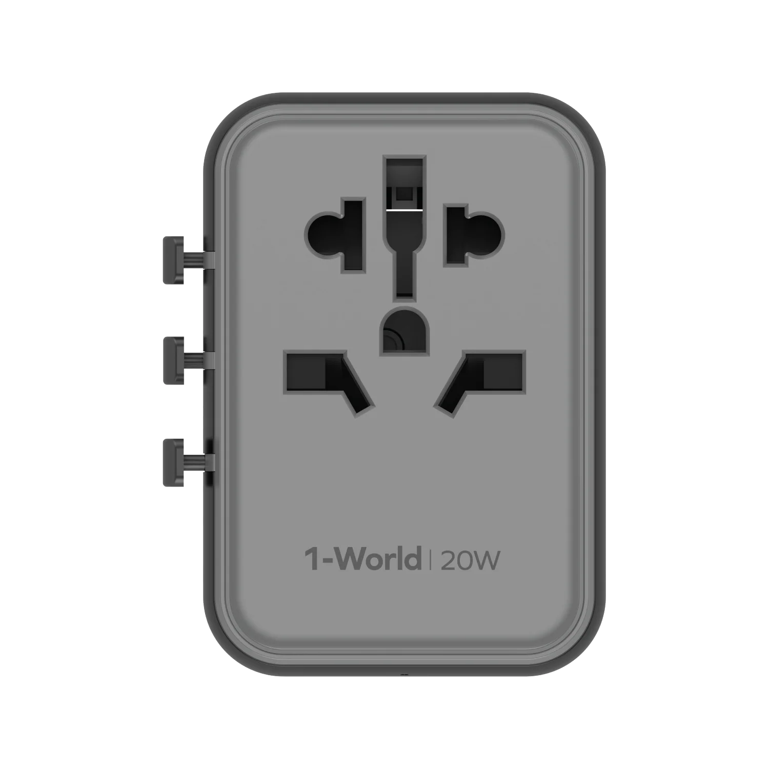 1-World 3-Port Travel Charger 20W - Image 3