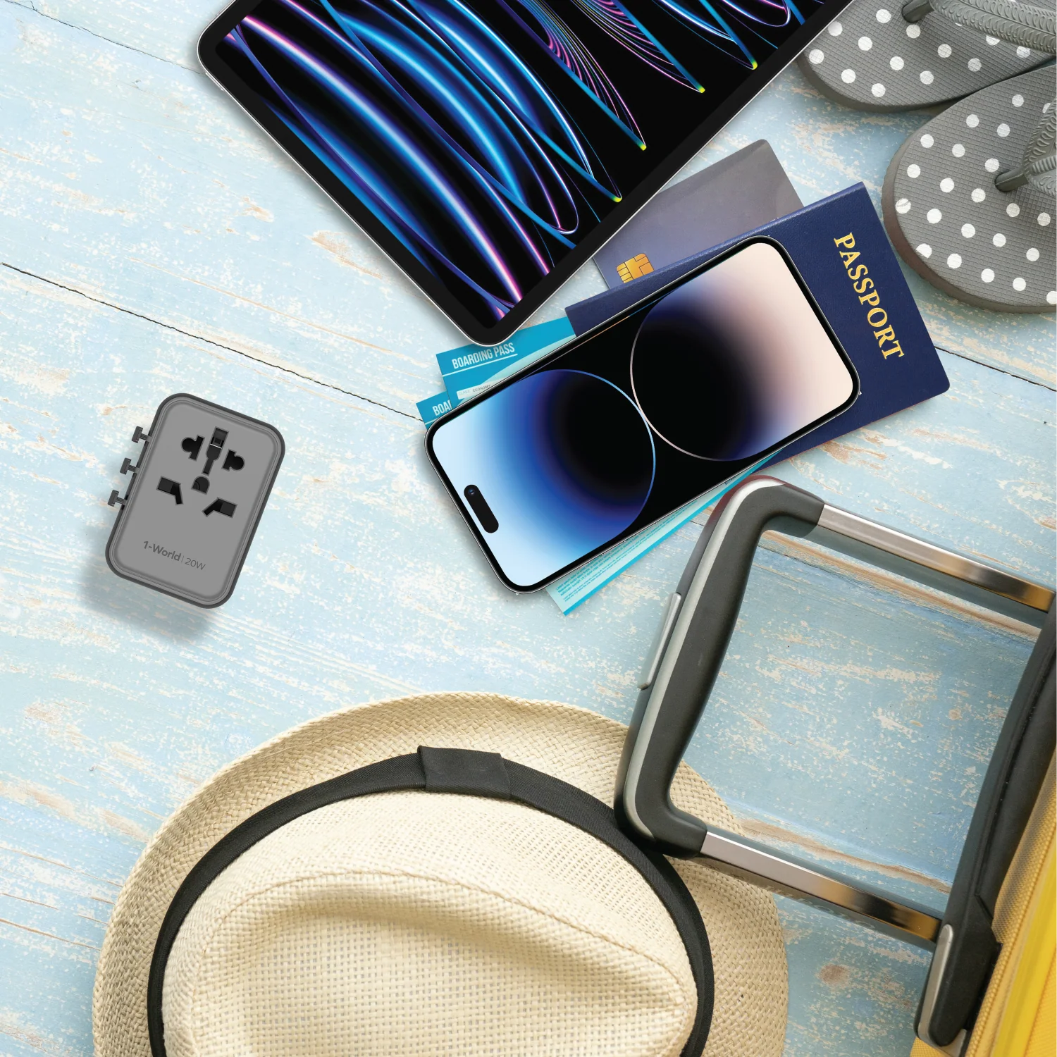 1-World 3-Port Travel Charger 20W - Image 4
