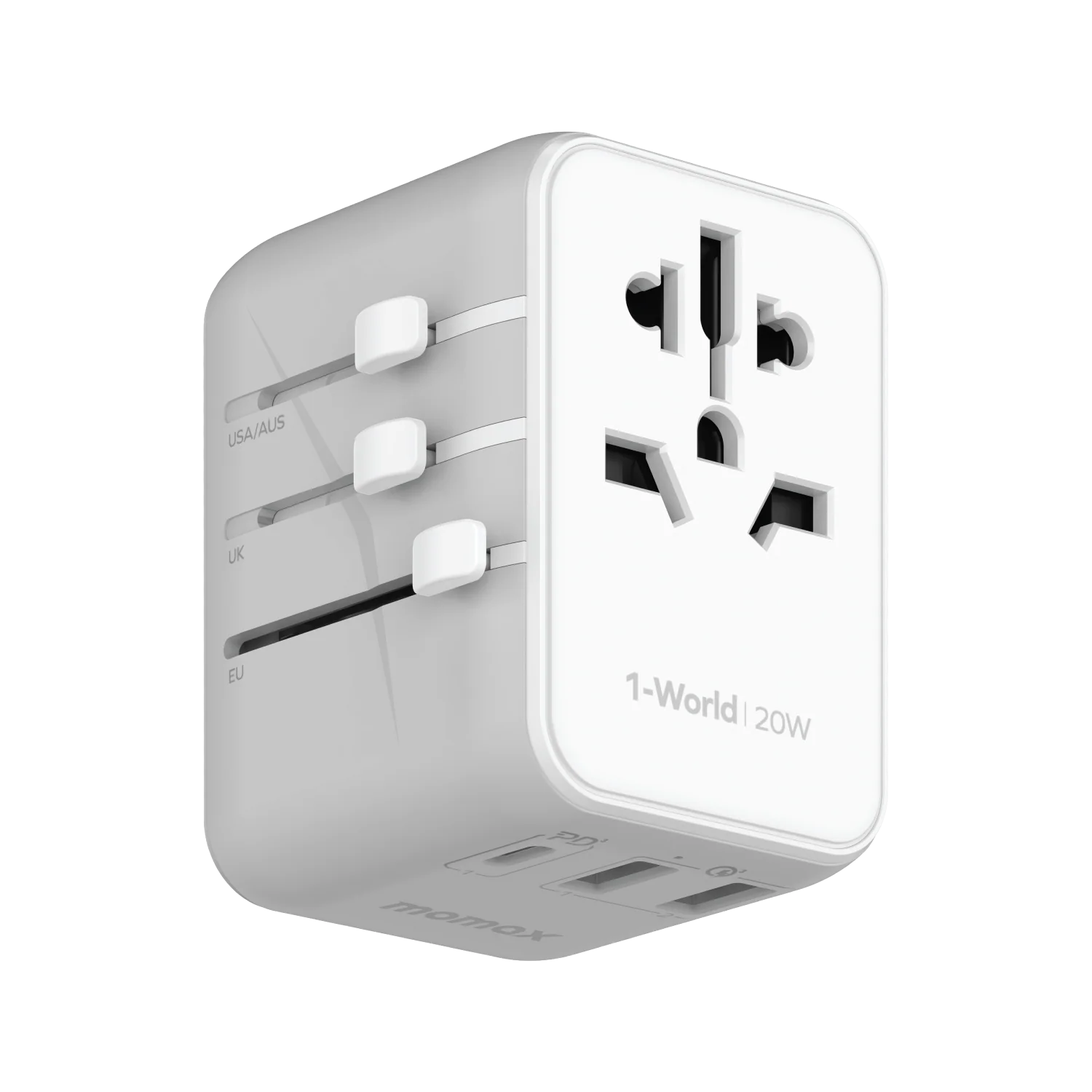 1-World 3-Port Travel Charger 20W - Image 5