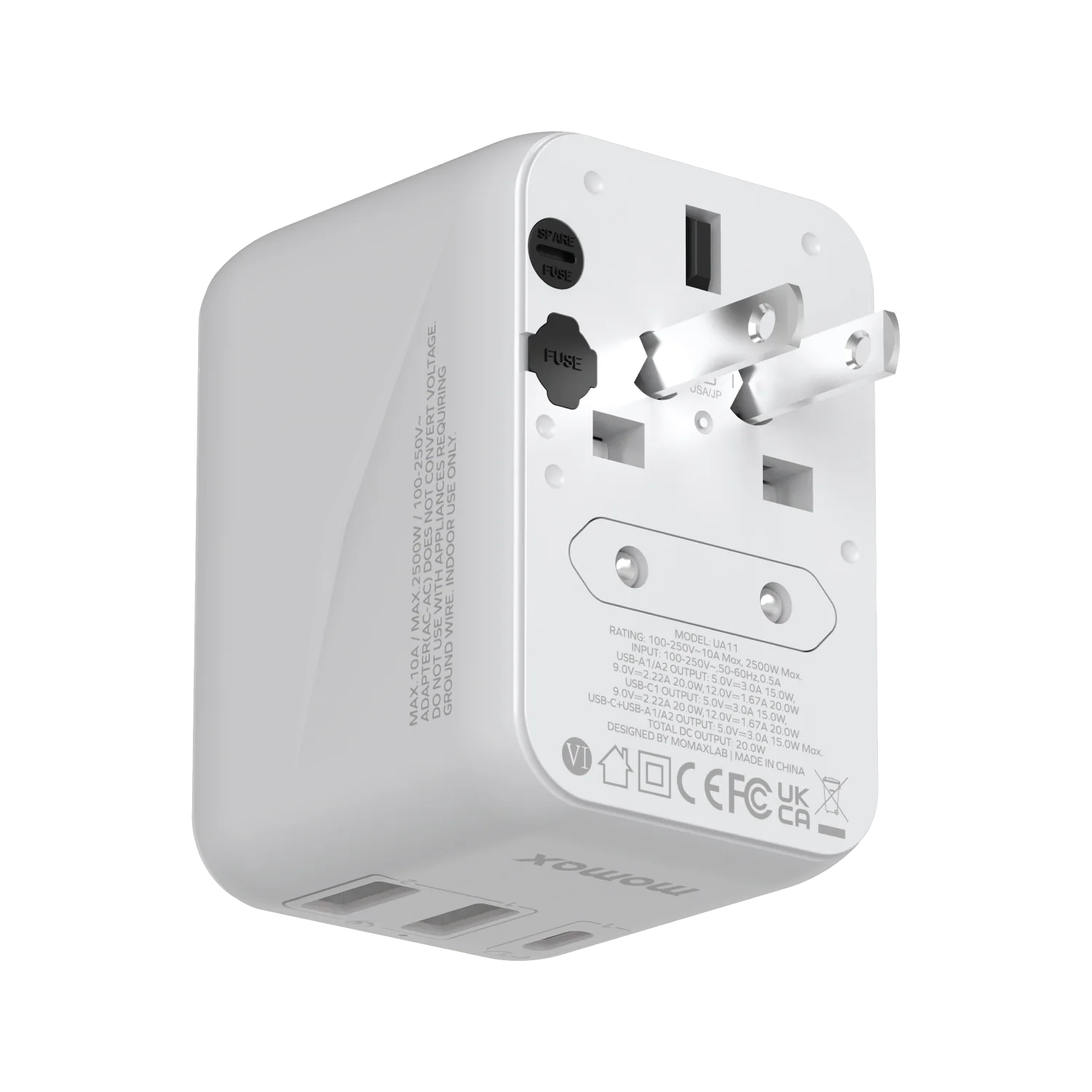 1-World 3-Port Travel Charger 20W - Image 6