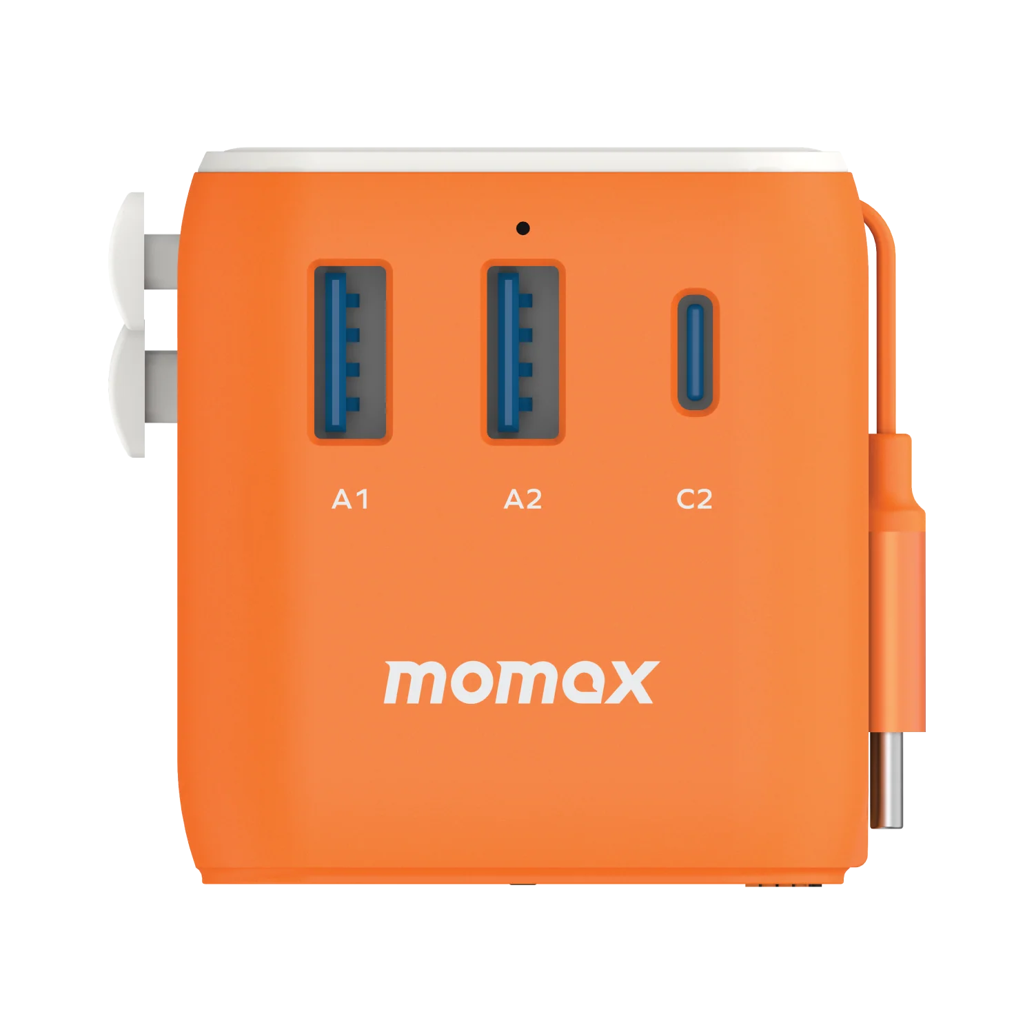 1-World+ 3-Port Travel Charger Built-In USB-C Cable 25W - Image 17