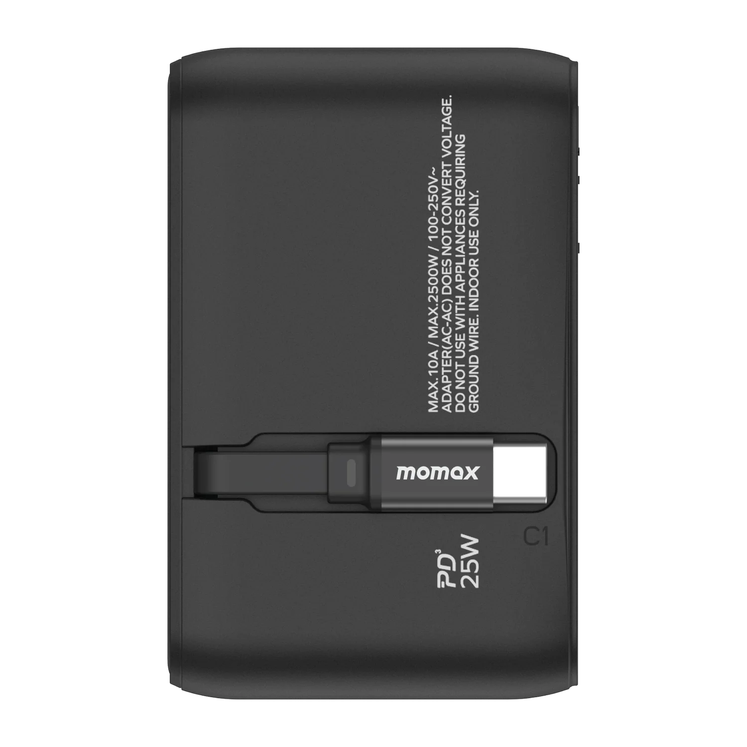 1-World+ 3-Port Travel Charger Built-In USB-C Cable 25W - Image 22