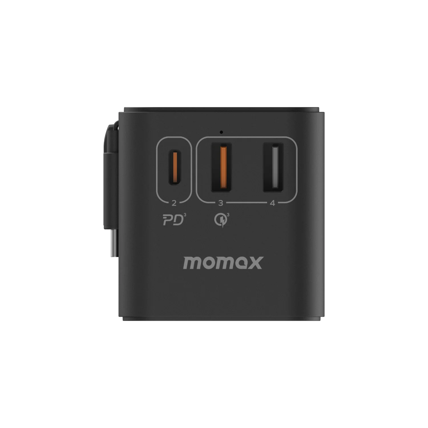 1-World+ 3-Port Travel GaN Charger With Built-in USB-C Cable 70W - Image 14