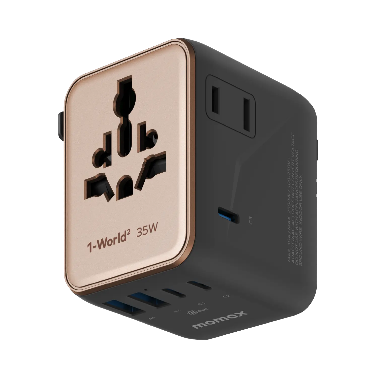 1-World² 5-Port Mini Travel GaN Charger 35W with Dual AC - Image 3