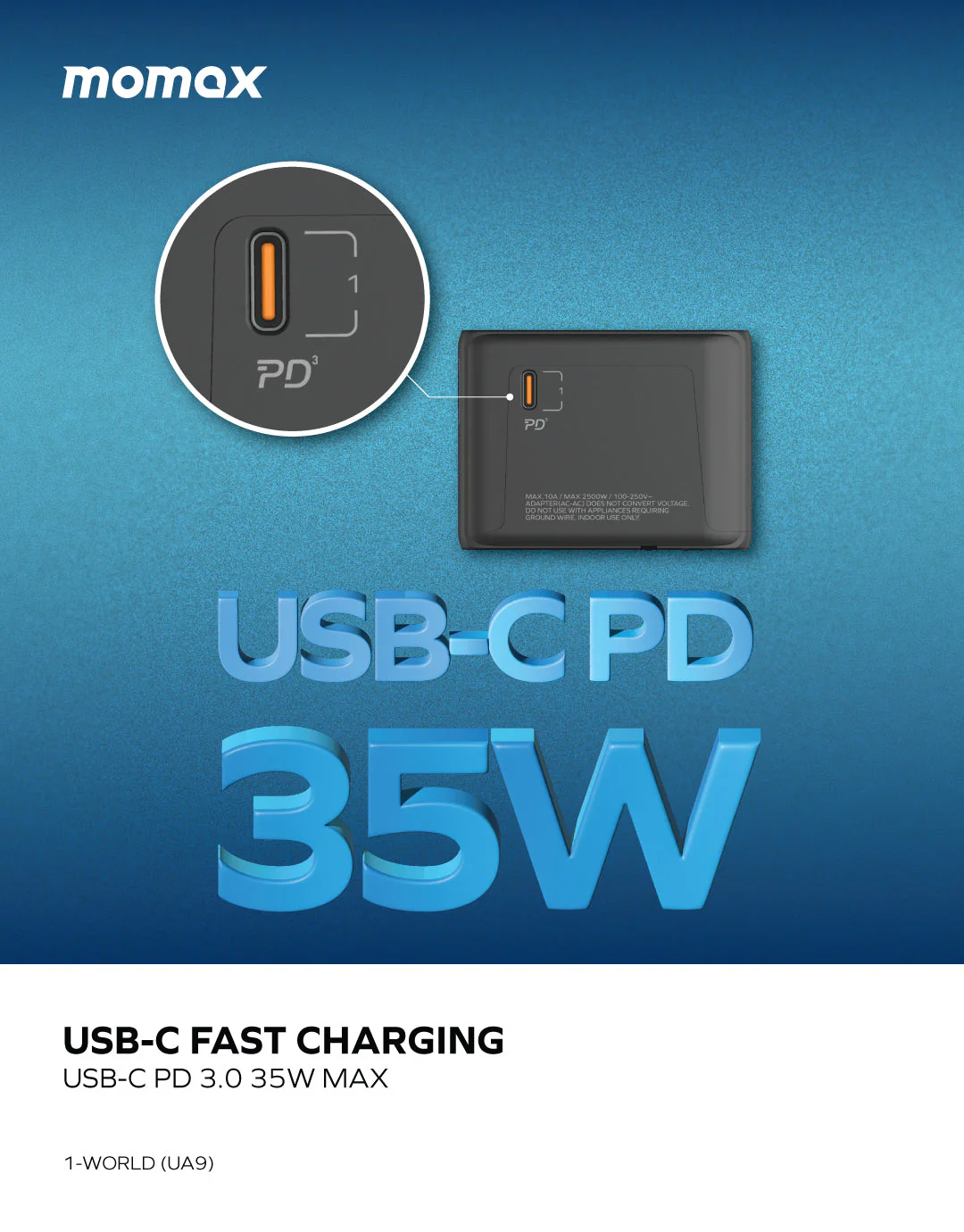1-World 5-Port Travel Charger 35W - Image 19