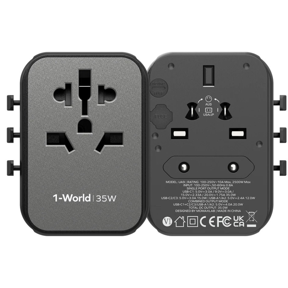 1-World 5-Port Travel Charger 35W - Image 7