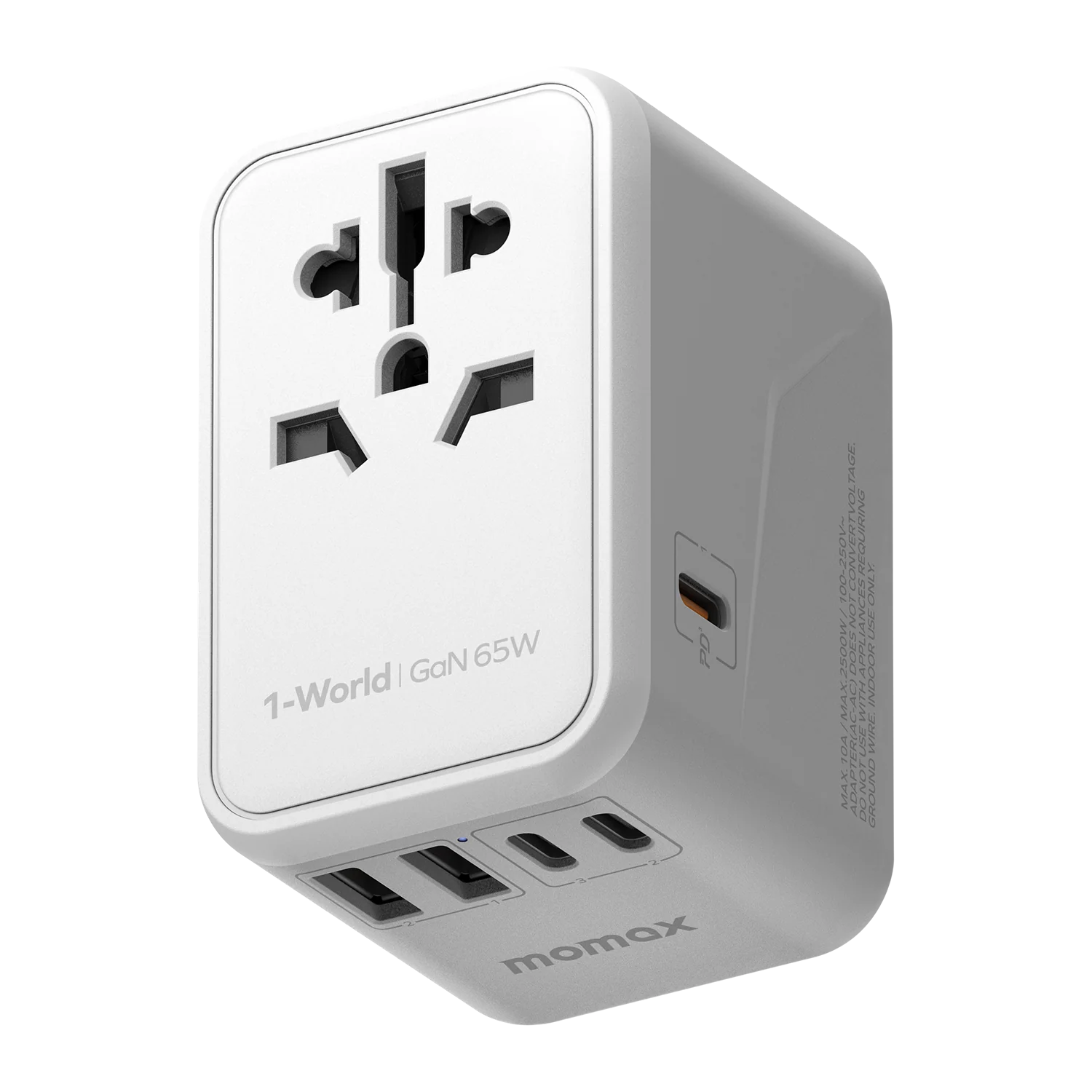 1-World Universal 5-Port Travel GaN Charger 65W - Image 3