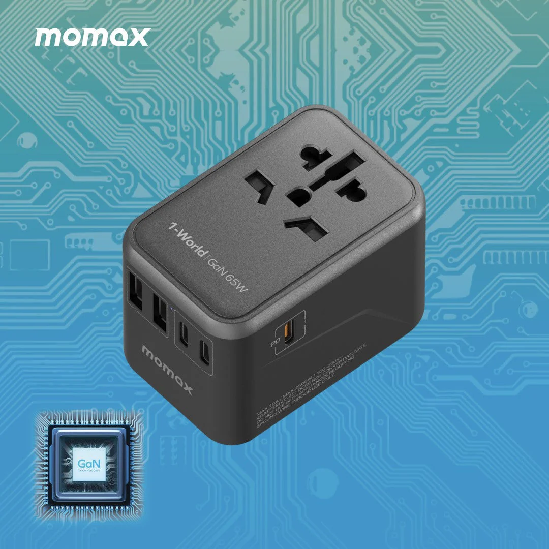 1-World Universal 5-Port Travel GaN Charger 65W - Image 4