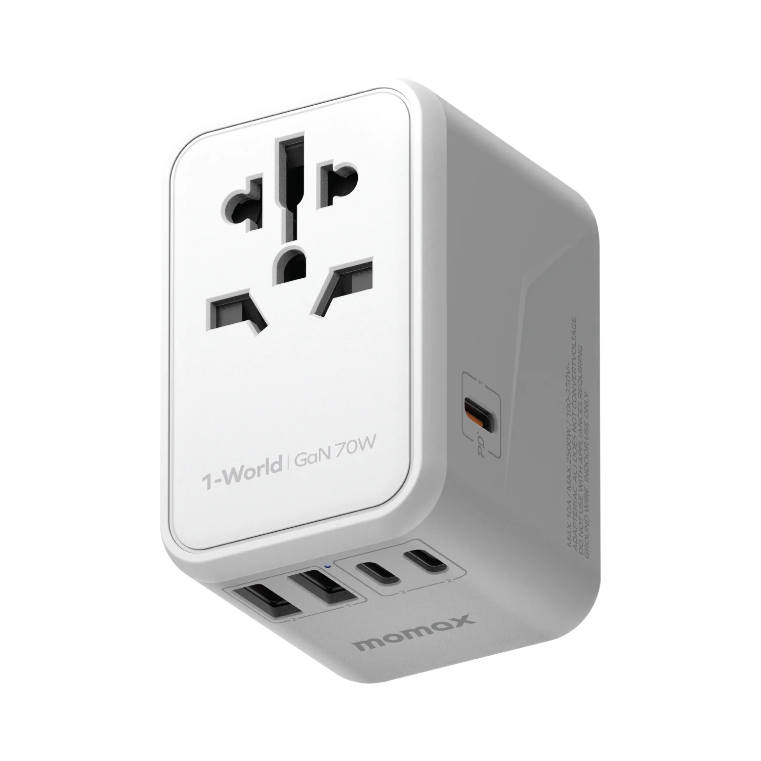 1-World Universal 5-Port Travel GaN Charger 70W - Image 4