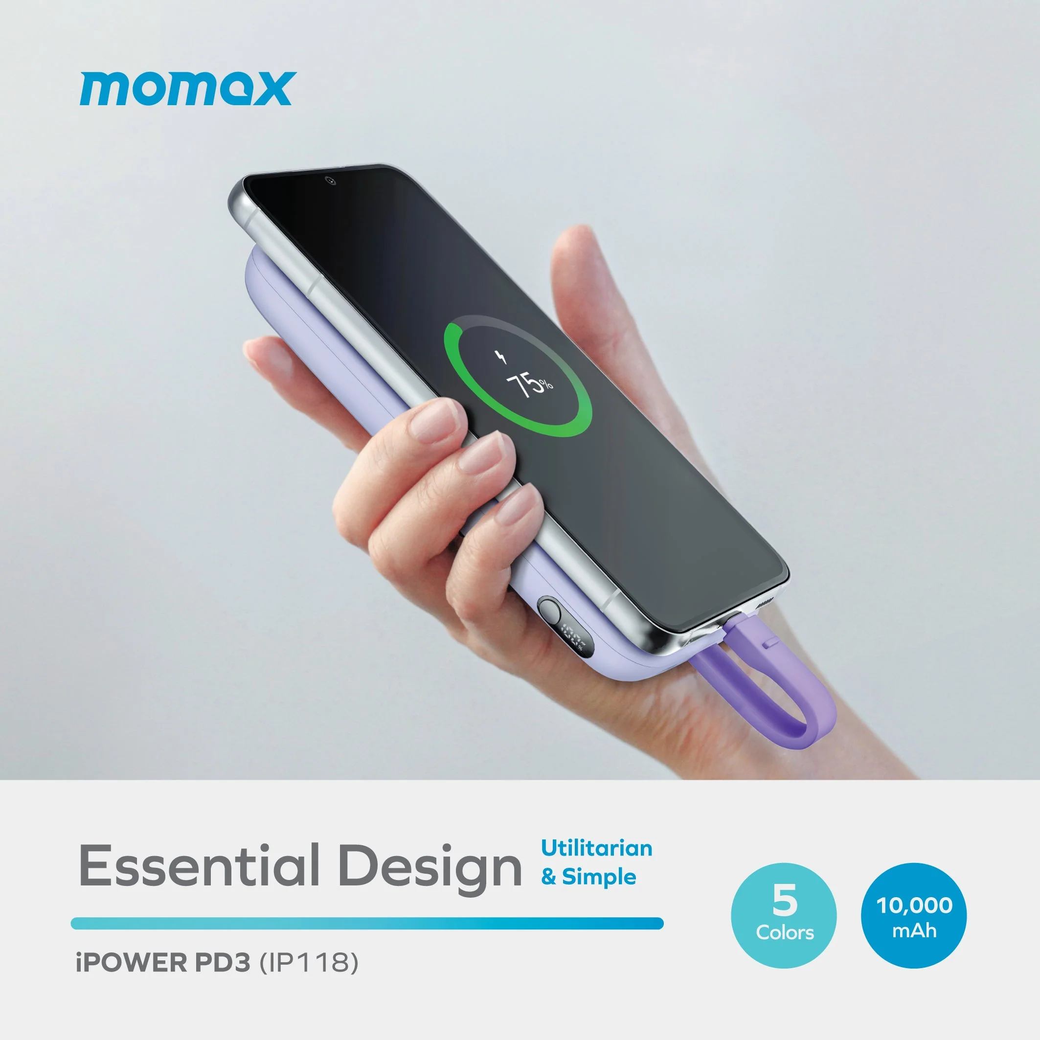 iPower PD3 Power Bank with USB-C Cable 10000mAh - Image 7