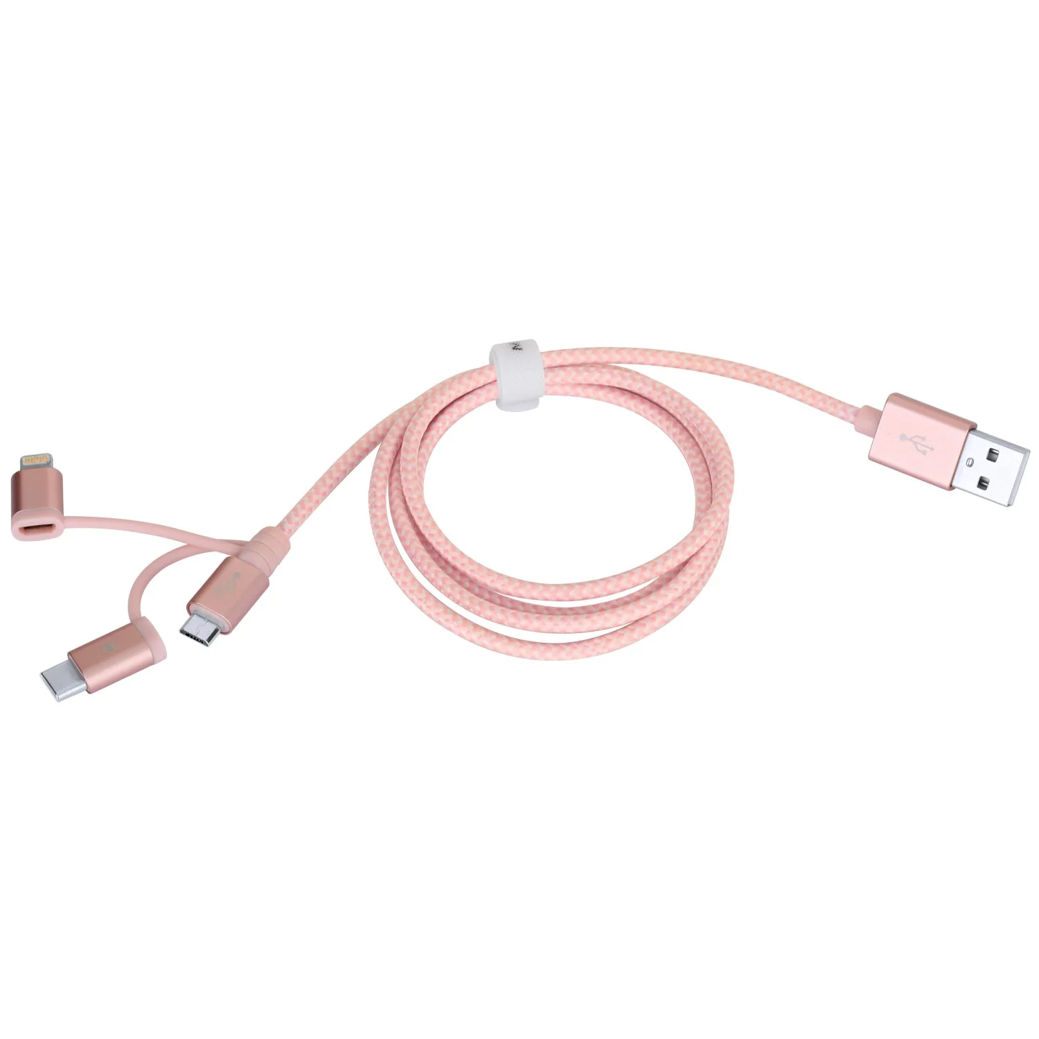 OneLink 3-in-1 USB-A to Micro USB & Lightning & USB-C Braided Cable 1m - Image 7
