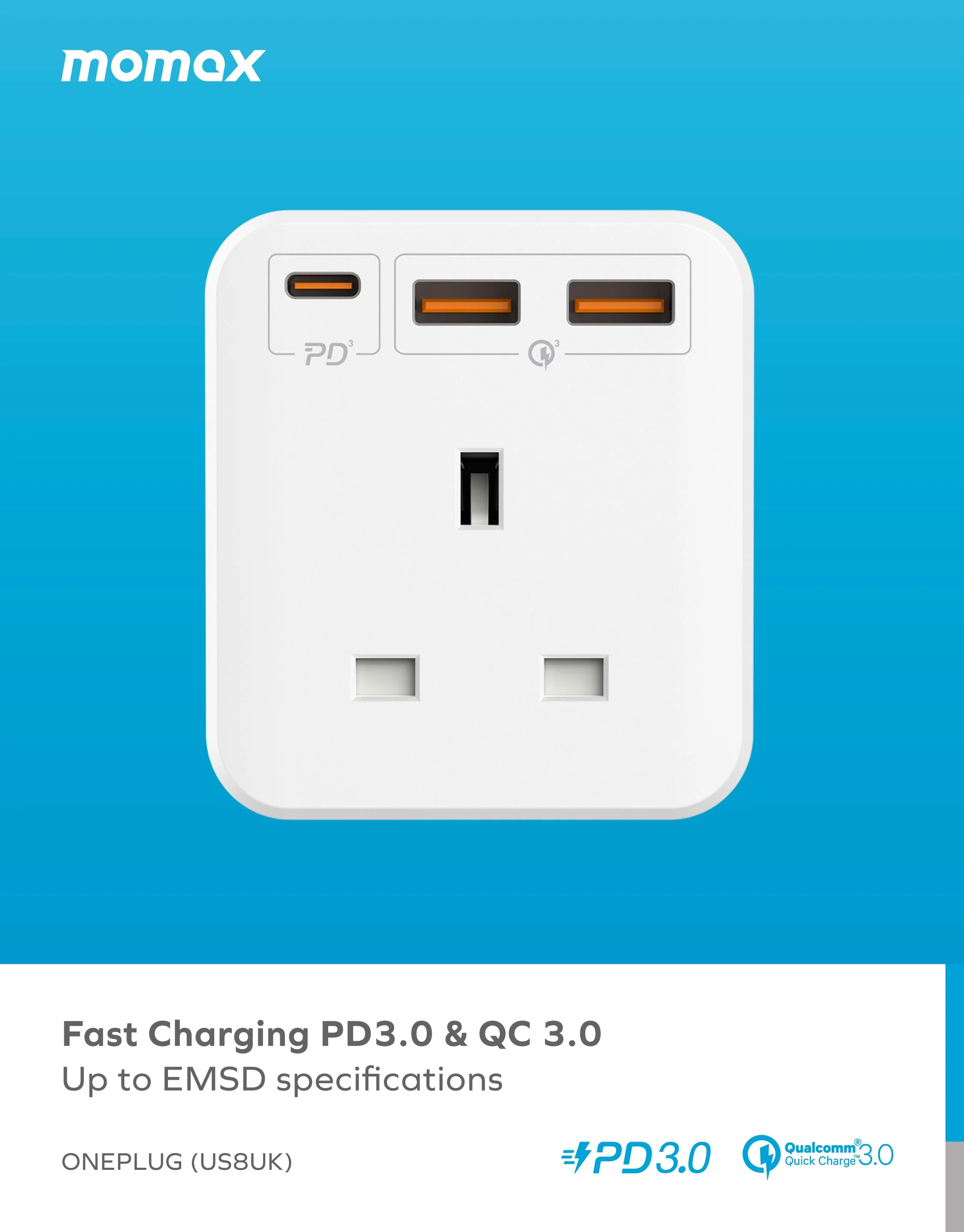 OnePlug 3 Oulet Extension Socket 20W - Image 5