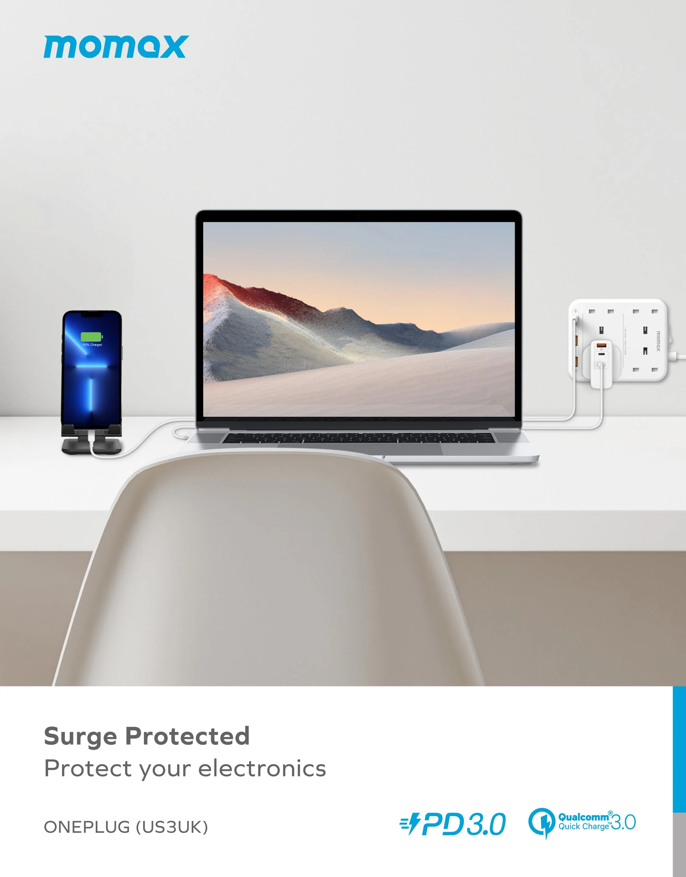 OnePlug 4 Outlet Power Strip With USB - Image 6