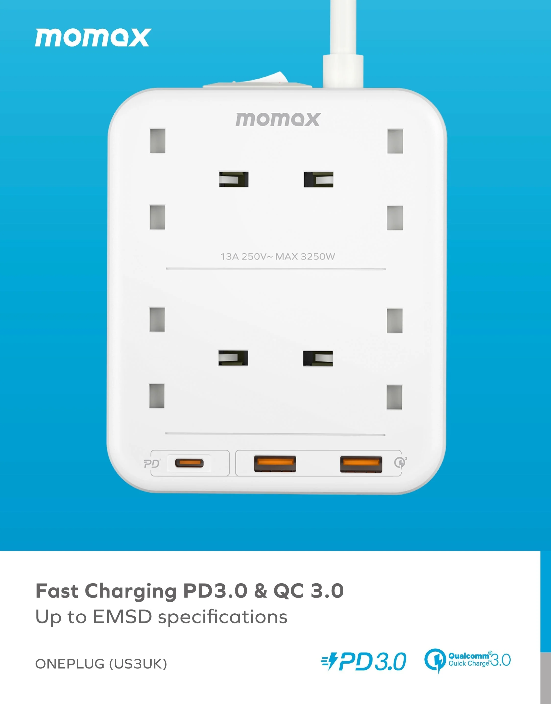 OnePlug 4 Outlet Power Strip With USB - Image 7