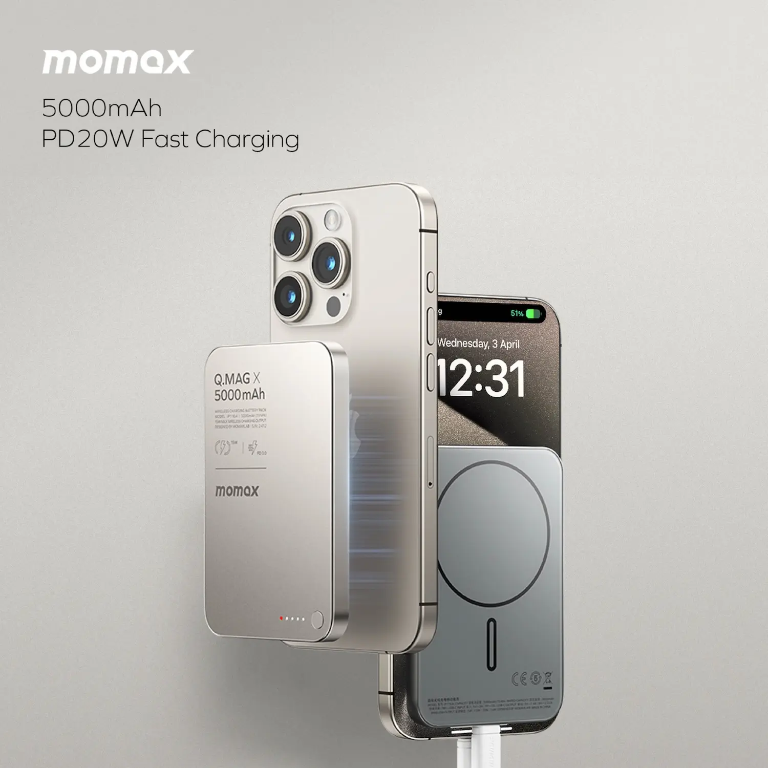 Q.Mag X Magnetic Wireless Power Bank 5000mAh - Gen 2 - Image 15