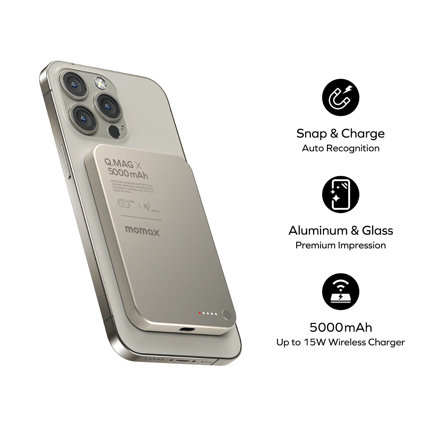 Q.Mag X Magnetic Wireless Power Bank 5000mAh - Gen 2 - Image 7