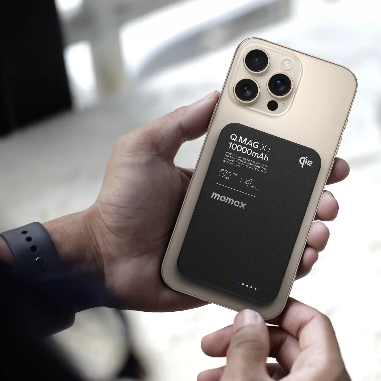 1-Power Q.Pass 10000mAh Qi2 Magnetic Wireless Battery Pack - Image 12