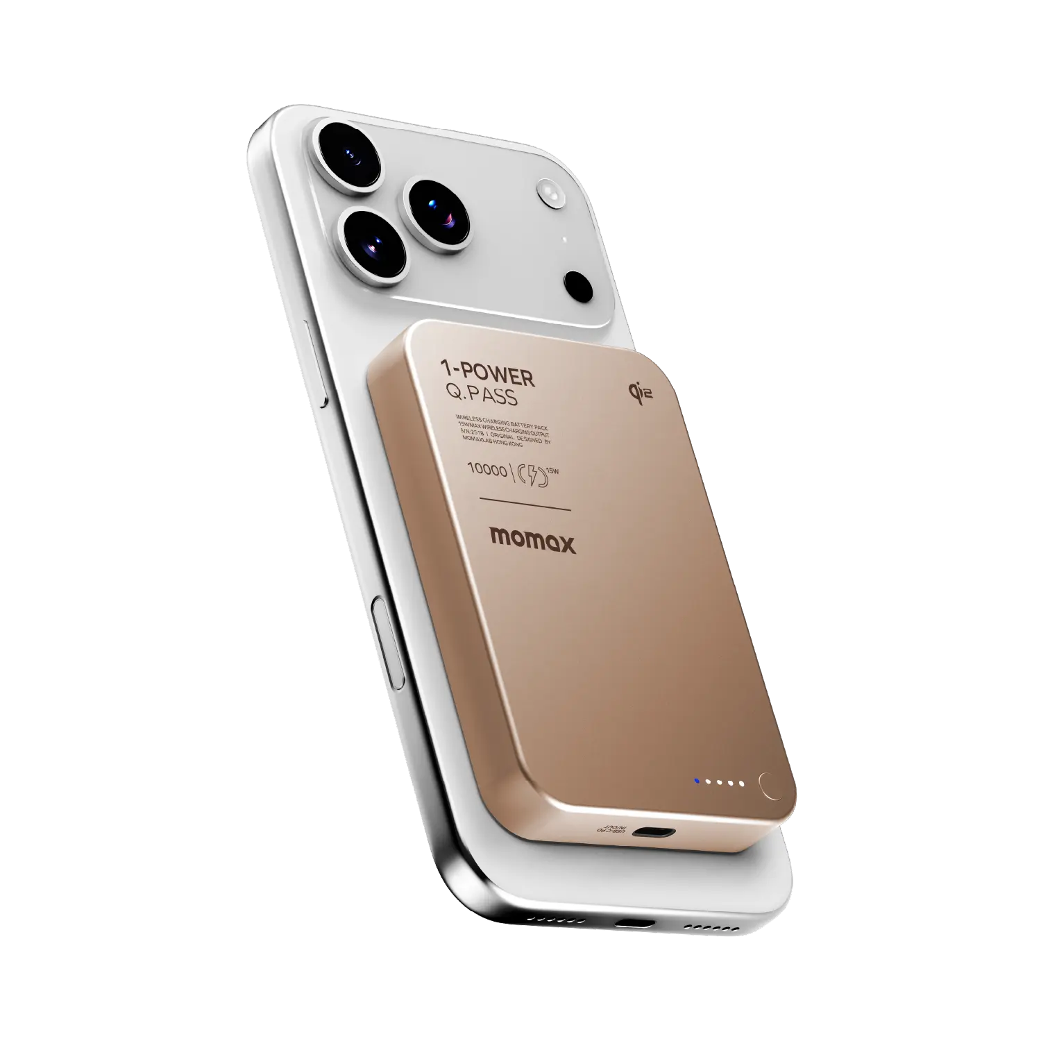 1-Power Q.Pass 10000mAh Qi2 Magnetic Wireless Battery Pack - Image 6
