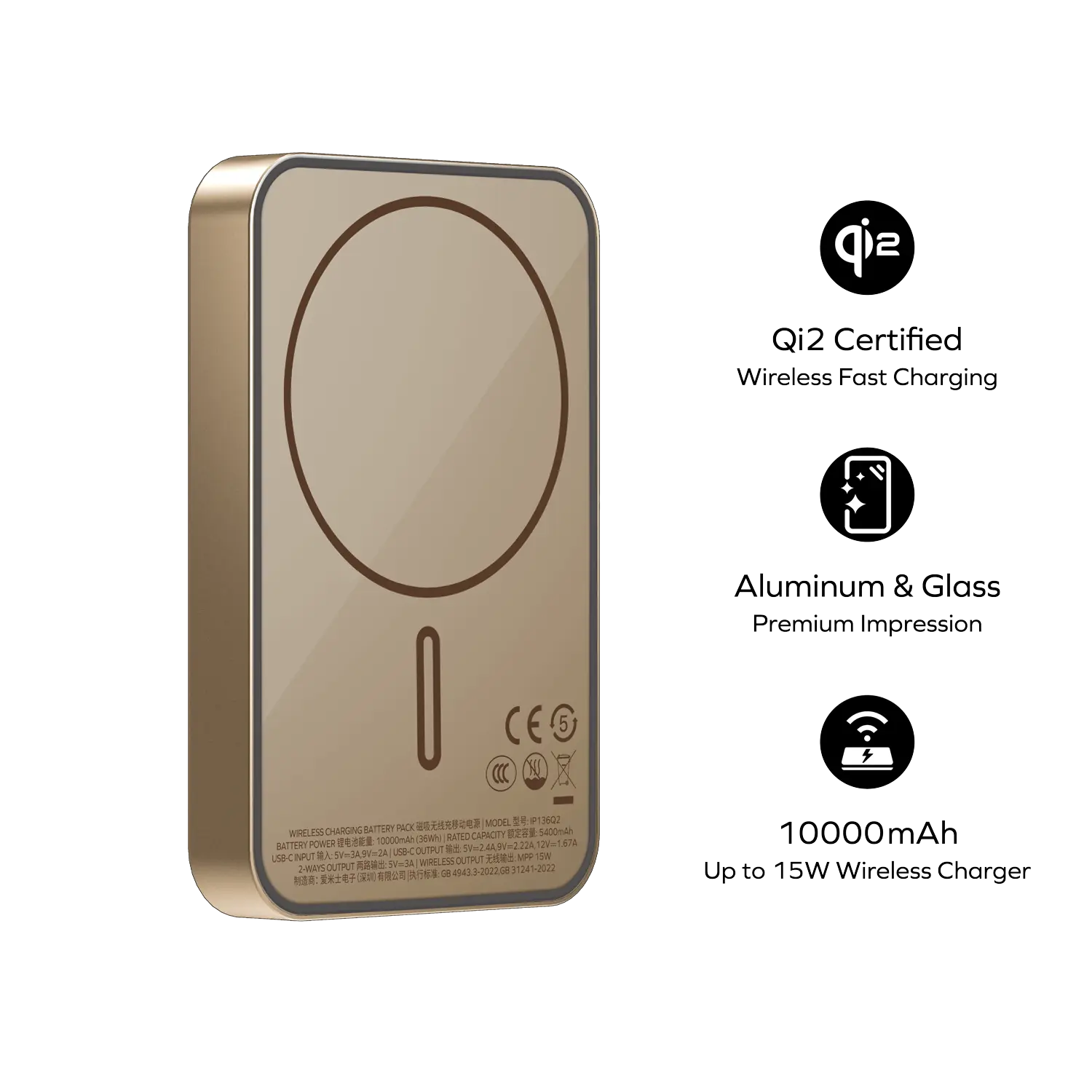 1-Power Q.Pass 10000mAh Qi2 Magnetic Wireless Battery Pack - Image 7