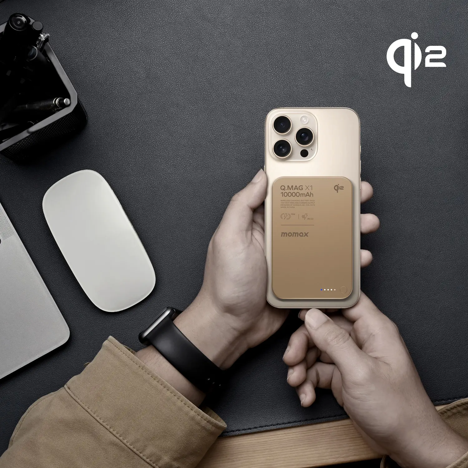 1-Power Q.Pass 10000mAh Qi2 Magnetic Wireless Battery Pack - Image 8
